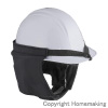 作業用ヘルメット取り付け式防寒用耳カバー(ひさし引っ掛け装着タイプ)