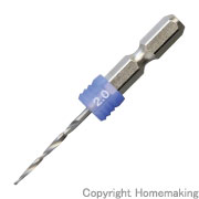 グリップ付　下穴錐ショート　2mm(1本組)