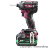 【GW特典付】18V　コードレスインパクトドライバ(マルチボルト2.5Ah[18V-5.0Ah]電池×2・充電器・ケース付)　フレアレッド