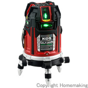 電子整準高輝度レーザー墨出器(フルライン)　受光器+三脚付