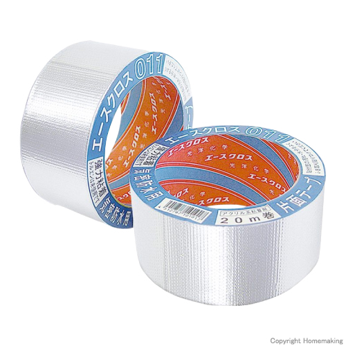 光洋化学 エースクロス011 気密防水テープ 片面 アルミ 50mm×20m 1箱