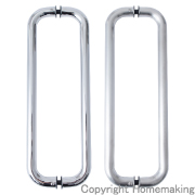 オールステンレスO型両面ドアハンドル φ25.4×300mm　鏡面