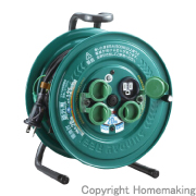 防雨型パイロットランプ付サンデーレインボーリール(100V・標準型)　接地付　20m