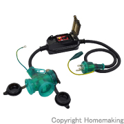 防雨ポッキン延長ブレーカ 過負荷漏電保護兼用　3心　