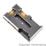 アルミ水平器　スイッチボックス用 (黒金)