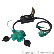 防雨Lヘナポッキン延長ブレーカ (漏電保護専用 15mA感度)　3心　