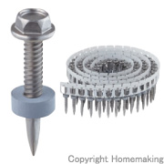 HN-40SP1用ねじピン　角波用　六角頭　ステンレス　24mm　1箱(100本×10巻)