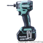 【限定色】18V　充電式インパクトドライバ(6.0Ah電池×2・充電器・ケース付)　ターコイズブルー