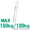 2連はしご　アルフ　業務用(最大使用150kg)