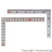 曲尺同厚　シルバー　1尺／30cm　併用目盛　名作