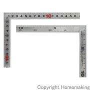 曲尺角厚　シルバー　50cm　裏面角目　日本一　左きき用