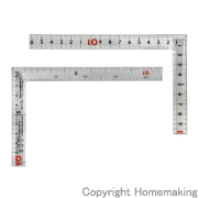曲尺角厚　シルバー　50cm　裏面角目　重宝　JIS