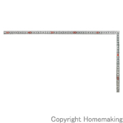 曲尺角厚　シルバー　50cm　表裏同目　重宝　JIS