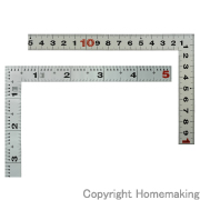 曲尺平ぴた　シルバー　30cm／1尺　併用目盛