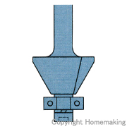 飾面ルーター(ベアリングφ10用)　面取り(60°)　(軸径6mm)