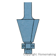 飾面ルーター(ベアリングφ10用)　面取り(75°)　(軸径6mm)