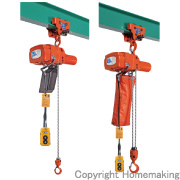 プレントロリ結合式小型電気チェーンブロック　単相100V(一速)　60kg　揚程3m
