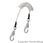 限定品　安全ロープ(ステンレスワイヤー芯)　(～3.0kg)　ホワイト