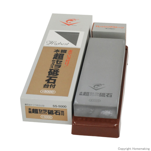 ナニワ研磨工業 エビ印 超セラミックス砥石 ＃5000 台付::SS-5000