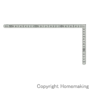 曲尺小型　平　ステン　30×15cm　表裏同目