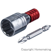 電ドル用ソケットビット(ビット着脱式)　12角　8mm